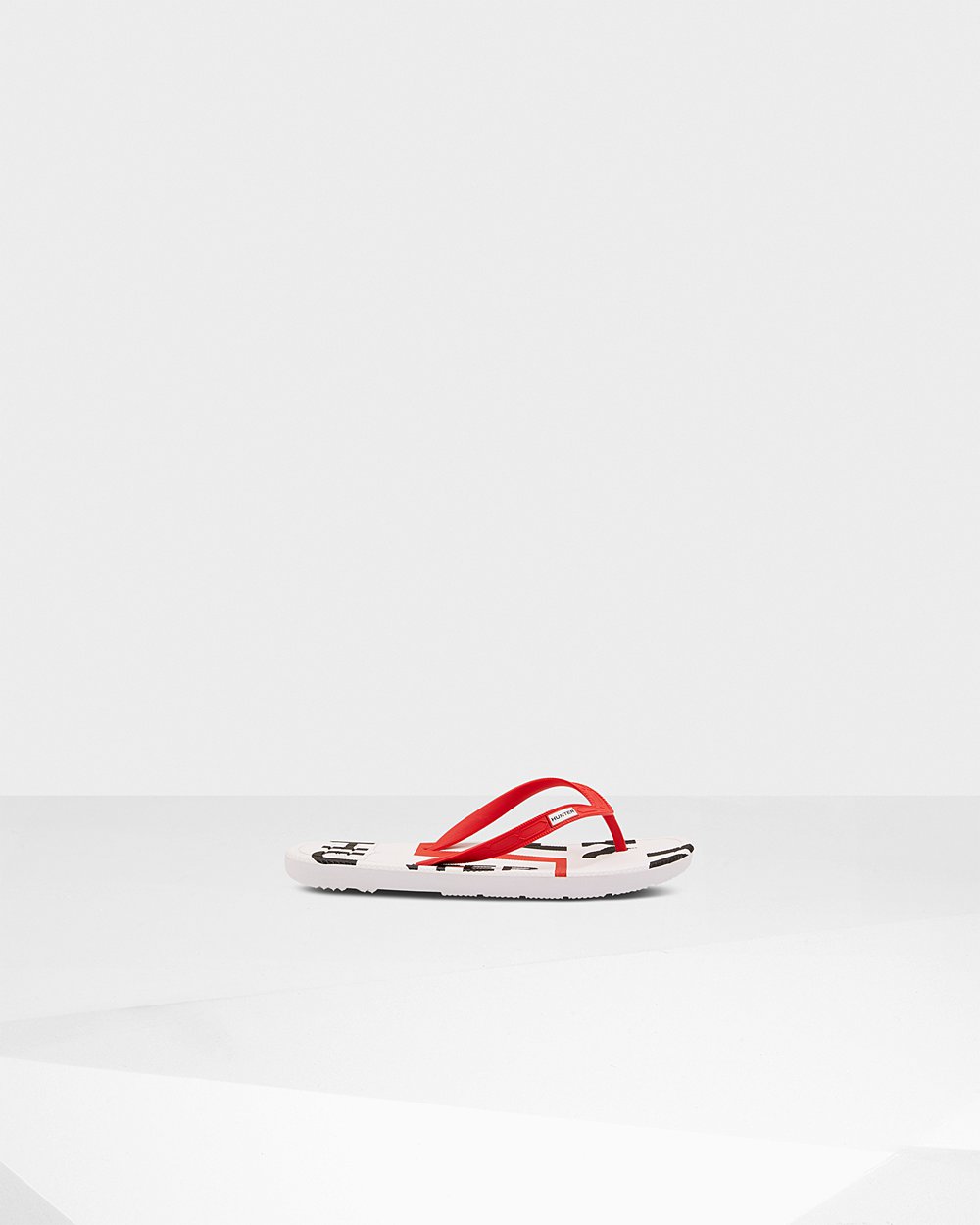 Women Hunter Original Exploded Logo | Flip Flops Red | NZ-37642-XUWG